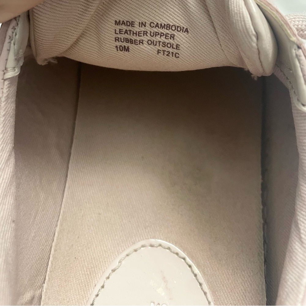 MICHAEL KORS BLUSH PINK LEATHER LACE UP SNEAKERS SIZE 10 - Picture 7 of 14